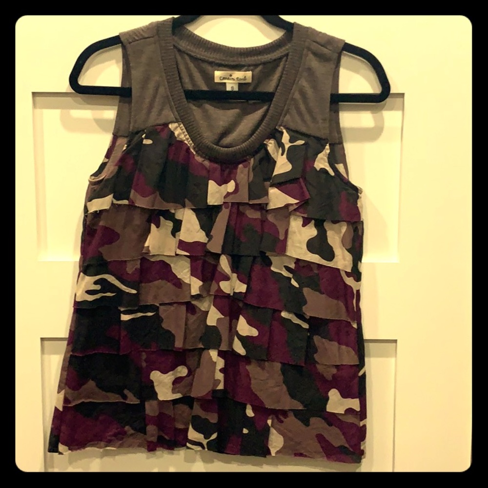 Camo Ruffle Tank